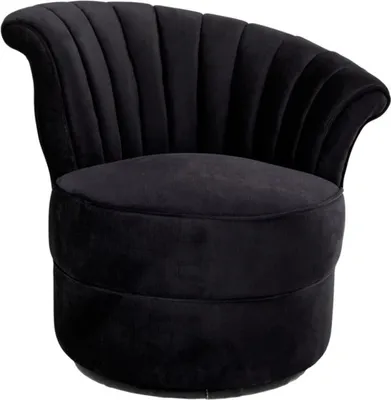 Produktbild von Casa Padrino Designer Sessel Schwarz 56 x 66 x H. 72 cm - Luxus Drehsessel