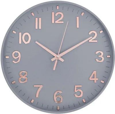 Immagine prodotto di Orologio da parete radiocontrollato da 30 cm. Orologio silenzioso senza ticchettio, moderno orologio a batteria per casa, cucina, soggiorno, ufficio, decorazione da parete (grigio oro)