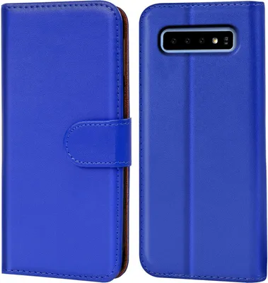 Produktbild von Conie Klapp Tasche für Samsung Galaxy S10 Kartenfach Rundumschutz Hülle in Blau