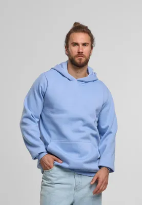 Produktbild von Urban Classics Herren-Kapuzenpullover mit Kapuze Curse hellblau M