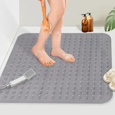 Immagine prodotto di Tappetino antiscivolo per doccia, forma quadrata, 80 x 80 cm, colore grigio