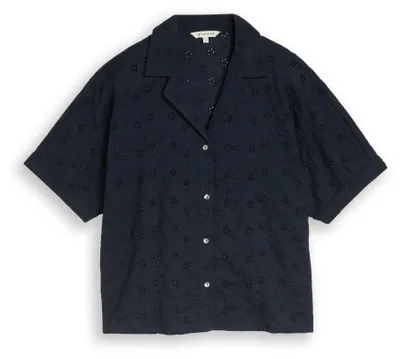 Produktbild von Oversized Bluse mit Lochstickerei