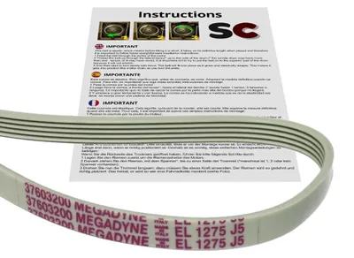 Waschmaschinenriem 1275 mm J5 – Keilrippenriem EL 1275 J5