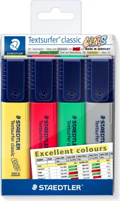 Immagine prodotto di Zakreślacz Textsurfer Classic Excellent Colours 4 kolory Staedtler