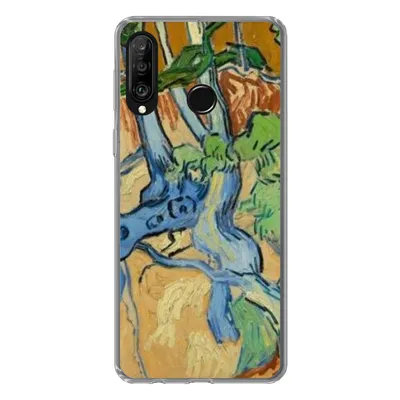Produktbild von MuchoWow® Handyhülle Schutzhülle Hülle für Huawei P30 Lite Baumwurzeln - Vincent van Gogh Silikon Softcase Handy Hülle - Handyhülle