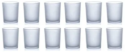 Produktbild von 12er Set Teelichthalter Gläser PROMO FROSTED H. 6,6cm D. 5,5cm Sandra Rich