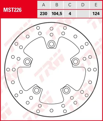 Zdjęcie produktu dla Tarcza hamulcowa TRW „MST226”