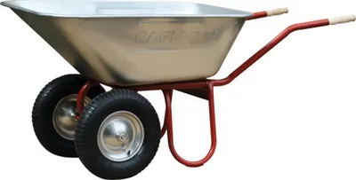 Produktbild von CAPITO Zweiradkarre DUO 150 Liter Jumbomulde, Lufträder mit Blockprofil und Stahlfelge inkl. ergonomische Buchenholzgrif