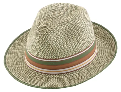 Fiebig knautschbarer Papierhut Fedora in oliv