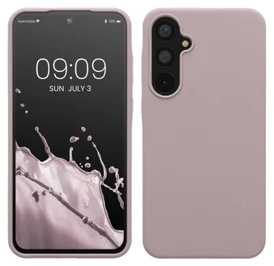 Produktbild von kwmobile Handyhülle für Samsung Galaxy A55 5G Hülle - Case Silikon - Kabelloses Laden - Schutzhülle Cover in Purple Cloud