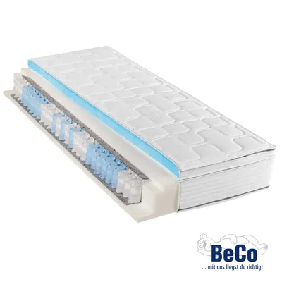 Produktbild von BeCo Maxi Premium 7-Zonen Taschenfederkernmatratze mit integriertem Gel-Topper