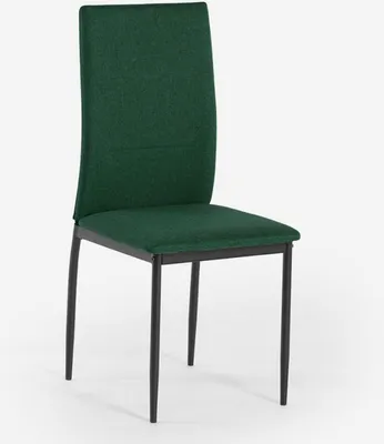 Produktbild von Stuhl aus Stoff für Wohnzimmer Küche oder Restaurant im modernen Stil Gala - Dunkel Grün