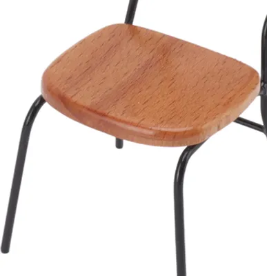 Zdjęcie produktu dla 1:12 Domek dla lalek Stolik Krzesełko Miniaturowe drewniane meble Model Dekoracja Akcesoria
