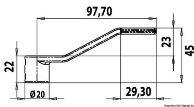 Produktbild von Ersatz dźwignia für zatrzasku spłukującego 29,5 mm Osculati 38.159.81