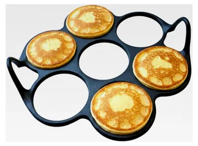 Produktbild von Backform für 7 Mini-Blinis aus Silikon Schwarz 23 x 7 x 5 cm