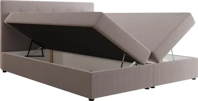 Obrázek produktu pro Manželská postel 180x200 STIG 11 s úložným prostorem - světle hnědá