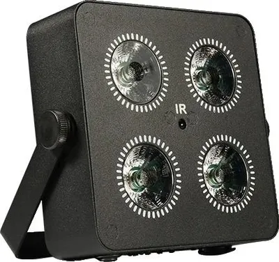 Obrázek produktu pro LED parní světlo, 4x18W, vyzařovací úhel 25°, 6/8/10 kanálů DMX, černé, zástrčka EU