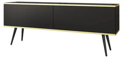 Produktbild von TV-Schrank laminierte Platte, 135 Breite, Schwarz, 135 cm x 53 cm x 32 cm