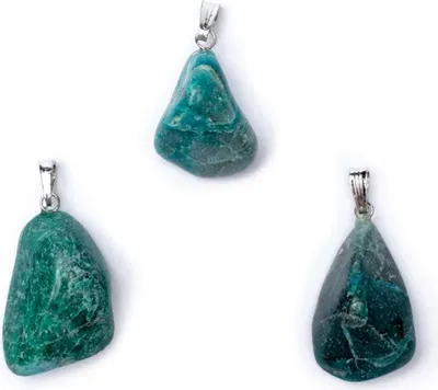 Image de Chrysocolle pendentif pierre précieuse oeillet inséré -- ±1-3cm