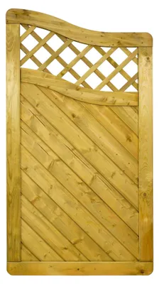 Produktbild von Ligna Gard Sichtschutzzaun Bern Pro mit Bogen mit Rankgitter 90x165/150 cm Holzzaun Fichte Kesseldruckimprägniert stabiler Rahmen 44x88 mm sehr stabil