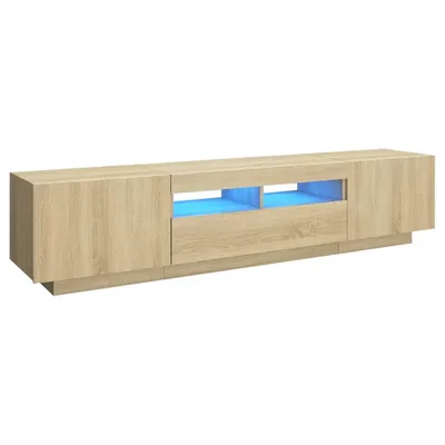 Produktbild von vidaXL TV-Schrank mit LED-Leuchten Sonoma-Eiche 180x35x40 cm