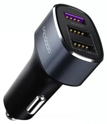 Immagine prodotto di Caricabatterie da auto con tripla porta USB, 5V, 5.2A