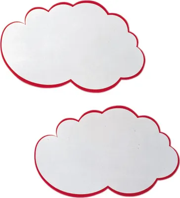 Produktbild von Franken Moderationskarte UMZ W 42x25cm Wolke ws/rt 20 St./Pack.