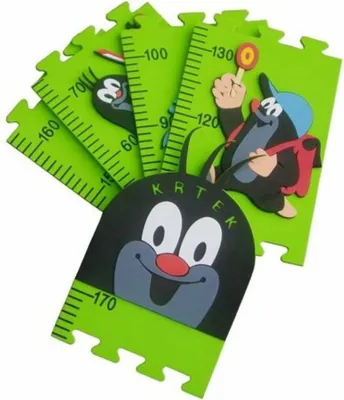 Zdjęcie produktu dla Miarka wzrostu dla dzieci SPARKYS Kret - zielony 5 szt