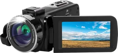 Obrázok produktu pre Lincom Videokamera 2,7K 42MP Videokamera s 18x digitálnym zoomom Full HD s otočnou 3,0-palcovou obrazovkou Videokamera pre YouTube Diaľkové ovládanie, webová kamera, BLACK02