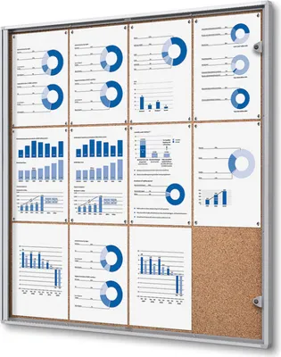 Produktbild von Showdown Displays Schaukasten Innen Kork 12xA4