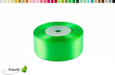 Produktbild von Satinband 38mm x 32m Rolle, Farbe:075 apfelgrün
