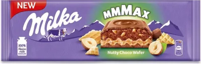 Obrázok produktu pre Milka Čokoláda Mmmax Nutty Choco Wafer 270G