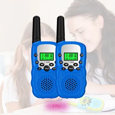 Produktbild von Kinder Walkie Talkie 2PCS Outdoor Remote Control Interaktives Spielzeug mit Hintergrundbeleuchtung LCD-Taschenlampe Urlaub Geschenk für Jungen und Mädchen