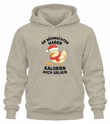Immagine prodotto di Calorie hanno vacanze Natale pulcini divertente regalo unisex felpa con cappuccio, natura, XXL