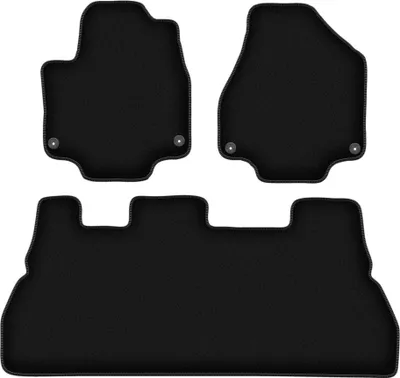 Zdjęcie produktu dla Dywaniki welurowe do Chrysler Pacifica II 5os (2017-) - czarne dywaniki samochodowe BASIC komplet (3 szt.)
