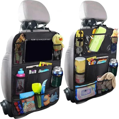 Produktbild von 2X Utensilientasche Auto Rückenlehnenschutz, Auto Rücksitz Organizer Für Kinder, Autositz Organizer, Wasserdicht Rücksitzschoner