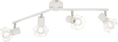 Productafbeelding van Fischer & Honsel Plafondlamp met 4 lampen, fitting E14, metalen kap, wit, wit, artikelnummer 20393