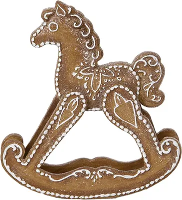 Productafbeelding van Clayre & Eef Decoratiefiguur, schommelpaard, 14x4x15 cm, bruin, kunststof