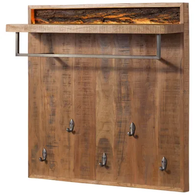 Immagine prodotto di MASSIVMOEBEL24 | Guardaroba in legno di Acacia 88x25x88 Laccato naturale BARK #119
