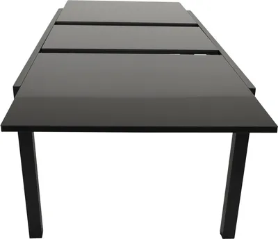 Produktbild von DEGAMO Gartentisch Ausziehtisch Glastisch ELBA 180/240x100cm, Aluminium anthrazit + Glas schwarz