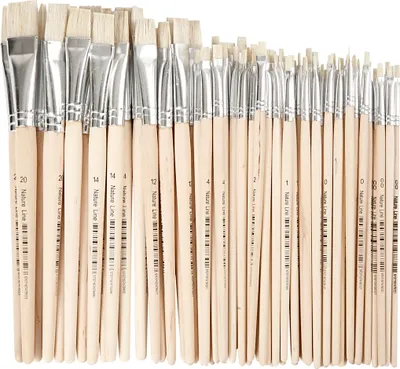 Produktbild von Creativ Company Nature Line Pinsel, Bürstenset, Sortiert, Schweineborste
