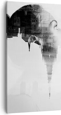 Produktbild von Bild auf Leinwand - Leinwandbild - Frau modern - 55x100cm - Wand Bild - Wanddeko - Wandbilder - Leinwanddruck - Bilder - Kunstdruck - Wanddekoration - Leinwand bilder - Wandkunst - PA55x100-3737