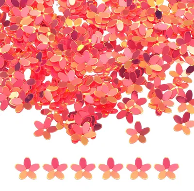 Blütenpailletten 10 mm, 50 g, ca. 1500 Stück, glitzernd, PVC