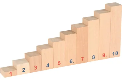 Image de Escalier de chiffres en bois,