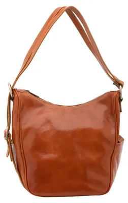 Imagen del producto de Bolsos de hombro para mujer, cuero genuino, cuero redondo, marca I Fratelli, fabricados en Italia