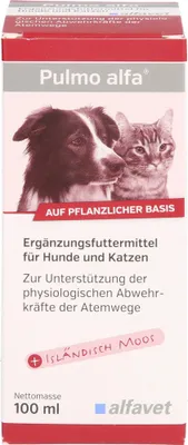 Produktbild von Alfavet Pulmo alfa 100 ml | Abwehrkräfte der Atemwege | Hund & Katze