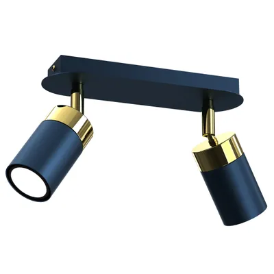 Image de Plafonnier Joker Navy Blue/Gold 2Xgu10 Spots de plafond