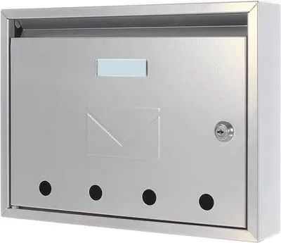 Obrázek produktu pro Ocelová poštovní schránka 320 × 240 mm s cylindrickým zámkem a 2 klíči