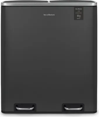 Image de Les boîtes de rangement Collectors, modèle N°916, capacité de 60 litres, avec 2 compartiments de 30 litres chacun, de couleur gris anthracite
