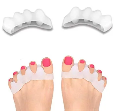 Produktbild von Zehenspreizer Hallux Valgus Silikon [4x] - Zehentrenner - Korrektur für alle Zehen - Soft - Bandage, Fußzehen, Spreizer, Damen und Herren